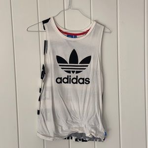 Adidas White Athletic Tank Top